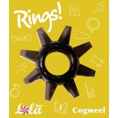 Чёрное эрекционное кольцо Rings Cogweel - Lola Games - в Кисловодске купить с доставкой