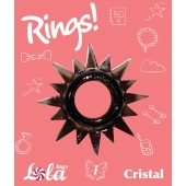 Чёрное эрекционное кольцо Rings Cristal - Lola Games - в Кисловодске купить с доставкой