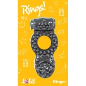 Чёрное эрекционное кольцо Rings Ringer - Lola Games - в Кисловодске купить с доставкой