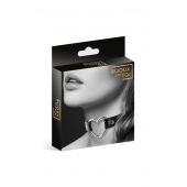 Чёрный чокер с кольцом в форме сердца - Bijoux Pour Toi - купить с доставкой в Кисловодске