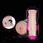 Мастурбатор-вагина Sex In A Can Vibra Vagina Tunnel - Lovetoy - в Кисловодске купить с доставкой