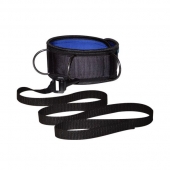 Чёрно-синий неопреновый ошейник с поводком - Sitabella - купить с доставкой в Кисловодске
