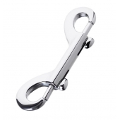 Серебристый двухсторонний карабин TOYFA Metal - ToyFa - купить с доставкой в Кисловодске