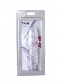 Прозрачная, закрытая насадка с шипами и точками - 13,5 см. - Toyfa Basic - в Кисловодске купить с доставкой