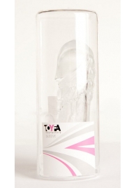 Прозрачная гелевая насадка с клиторальным отростком - 13 см. - Toyfa Basic - в Кисловодске купить с доставкой