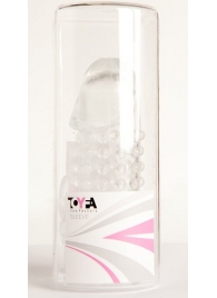 Гелевая прозрачная насадка с 2 отростками - 13 см. - Toyfa Basic - в Кисловодске купить с доставкой