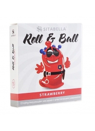 Стимулирующий презерватив-насадка Roll   Ball Strawberry - Sitabella - купить с доставкой в Кисловодске