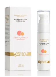Универсальный массажный гель-смазка Allover Delicious Massage Gel с ароматом персика и аброкоса - 50 мл. - YESforLOV - купить с доставкой в Кисловодске