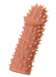 Телесная насадка на фаллос с имитацией шипов KOKOS Extreme Sleeve 07 - 14,7 см. - KOKOS - в Кисловодске купить с доставкой