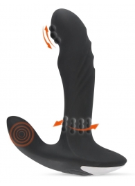 Черный вибромассажер простаты с функцией римминга Plug with Perineum Stimulator - 16,6 см. - Orion - в Кисловодске купить с доставкой