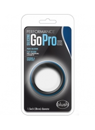 Черно-синее эрекционное кольцо Silicone Go Pro Cock Ring - Blush Novelties - в Кисловодске купить с доставкой