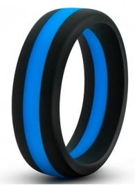 Черно-синее эрекционное кольцо Silicone Go Pro Cock Ring - Blush Novelties - в Кисловодске купить с доставкой