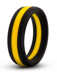 Черно-желтое силиконовое эрекционное кольцо Silicone Go Pro Cock Ring - Blush Novelties - в Кисловодске купить с доставкой