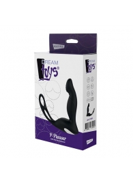 Черный вибромассажер простаты P-PLEASER W ERECTION ENHANCE - Dream Toys - в Кисловодске купить с доставкой