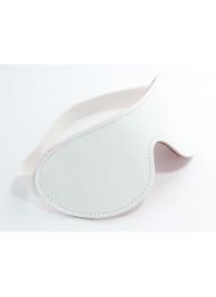 Белая кожаная маска на глаза на резинке - БДСМ Арсенал - купить с доставкой в Кисловодске