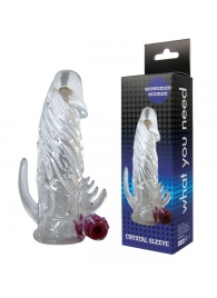 Закрытая прозрачная вибронасадка на пенис Crystal Sleeve Vibe - Erowoman-Eroman - в Кисловодске купить с доставкой
