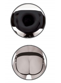 Черный полый страпон унисекс Hollow Strap-On - 14,5 см. - Pipedream - купить с доставкой в Кисловодске