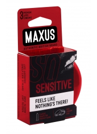 Ультратонкие презервативы в железном кейсе MAXUS Sensitive - 3 шт. - Maxus - купить с доставкой в Кисловодске