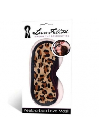 Леопардовая маска на глаза Peek-a-Boo - Lux Fetish - купить с доставкой в Кисловодске