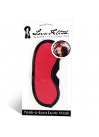 Красная маска на глаза Peek-a-Boo - Lux Fetish - купить с доставкой в Кисловодске