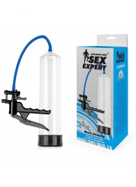 Прозрачная вакуумная помпа Sex Expert с ручным насосом - Sex Expert - в Кисловодске купить с доставкой