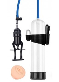 Прозрачная вакуумная вибропомпа Sex Expert с насадкой-вагиной - Sex Expert - в Кисловодске купить с доставкой