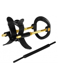 Черно-золотистый экстендер для пениса Sex Expert - Sex Expert - в Кисловодске купить с доставкой