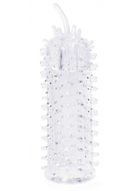 Закрытая рельефная насадка Crystal sleeve с усиками - 12 см. - Erowoman-Eroman - в Кисловодске купить с доставкой
