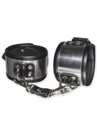 Эффектные серебристо-черные наручники с металлическим блеском - Sitabella - купить с доставкой в Кисловодске