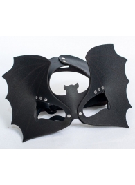 Черная кожаная маска на глаза  Летучая мышь - Sitabella - купить с доставкой в Кисловодске