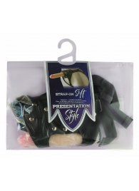 Черный пояс-трусики с двумя насадками Soft-Dolli - 16,5 и 10,5 см. - LOVETOY (А-Полимер) - купить с доставкой в Кисловодске