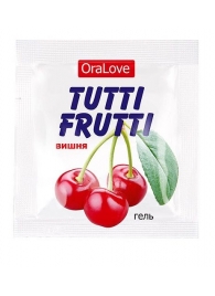 Пробник гель-смазки Tutti-frutti с вишнёвым вкусом - 4 гр. - Биоритм - купить с доставкой в Кисловодске
