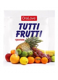 Пробник гель-смазки Tutti-frutti со вкусом тропических фруктов - 4 гр. - Биоритм - купить с доставкой в Кисловодске