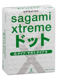 Презервативы Sagami Xtreme SUPER DOTS с точками - 3 шт. - Sagami - купить с доставкой в Кисловодске