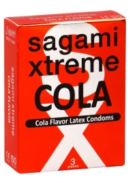 Ароматизированные презервативы Sagami Xtreme COLA - 3 шт. - Sagami - купить с доставкой в Кисловодске