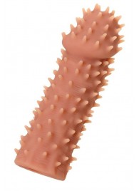 Телесная реалистичная насадка KOKOS Extreme Sleeve 07 с дополнительной стимуляцией - 12,7 см. - KOKOS - в Кисловодске купить с доставкой