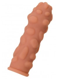Телесная реалистичная насадка KOKOS Extreme Sleeve 11 с дополнительной стимуляцией - 12,7 см. - KOKOS - в Кисловодске купить с доставкой