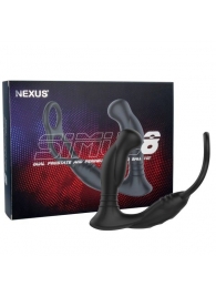Черная анальная пробка NEXUS SIMUL8 с фиксацией на теле кольцами - Nexus Range - в Кисловодске купить с доставкой