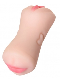 Телесный двусторонний мастурбатор Pretty Mouth - ротик и вагина - ToyFa - в Кисловодске купить с доставкой