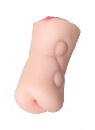 Телесный двусторонний мастурбатор Rich Fruit - вагина и анус - ToyFa - в Кисловодске купить с доставкой