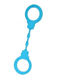 Голубые силиконовые наручники A-Toys без ключа - A-toys - купить с доставкой в Кисловодске