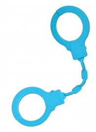 Голубые силиконовые наручники A-Toys без ключа - A-toys - купить с доставкой в Кисловодске