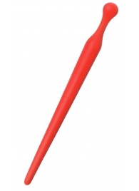 Красный силиконовый уретральный плаг - 10 см. - ToyFa - купить с доставкой в Кисловодске