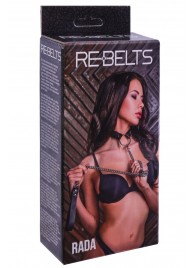 Черный поводок и чокер с кольцом Rada - Rebelts - купить с доставкой в Кисловодске