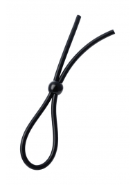 Черное лассо на пенис с одной бусиной - A-toys - в Кисловодске купить с доставкой