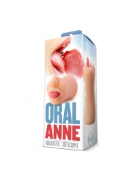 Телесный мастурбатор-ротик с язычком Oral Anne - Blush Novelties - в Кисловодске купить с доставкой