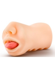 Телесный мастурбатор-ротик с язычком Oral Anne - Blush Novelties - в Кисловодске купить с доставкой