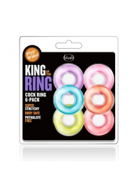 Набор из 6 эрекционных колец King of the Ring - Blush Novelties - в Кисловодске купить с доставкой