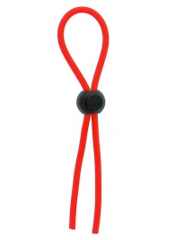 Красное эрекционное лассо с одной бусиной-утяжкой STRETCHY THIN LASSO - Dream Toys - в Кисловодске купить с доставкой