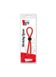 Красное эрекционное лассо с одной бусинкой-утяжкой STRETCHY THICK LASSO - Dream Toys - в Кисловодске купить с доставкой